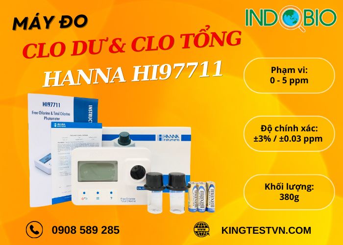 Máy đo clo trong nước Hanna HI97711